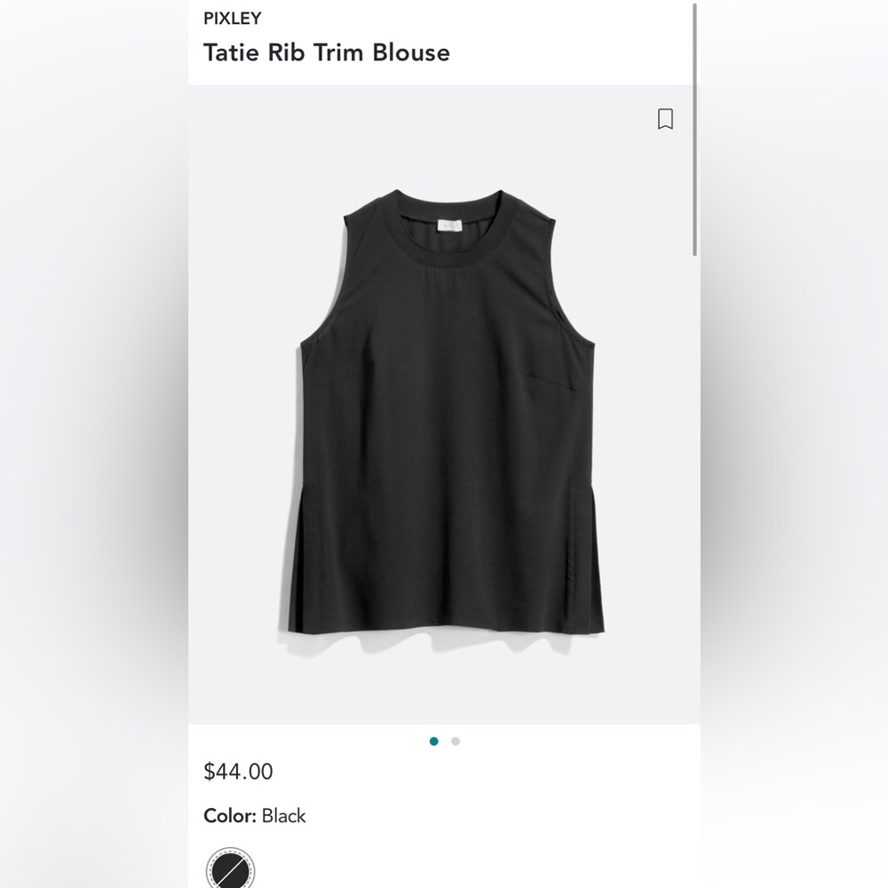 Black Tank Rib Blouse